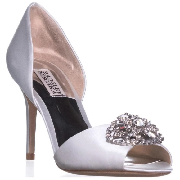 LIKE NEW in box Badgley Mischka Dana Peep Toe Pumps Sz 10 - Picture 1 of 13